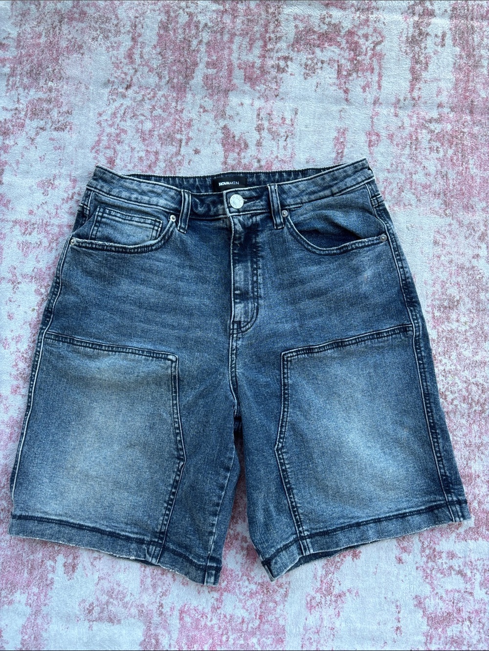 Fashion Nova Men's Dark Wash Blue Jean Shorts